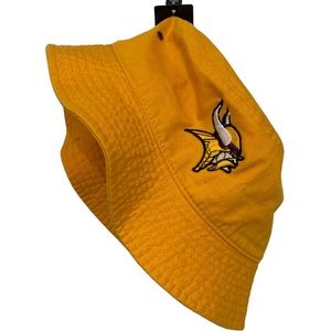 NFL Minnesota Vikings Football Bucket Hat Blue Size S/M NWT yellow Vikings